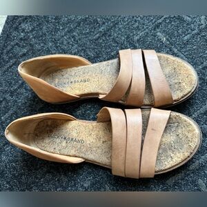 Lucky Brand Farveya Leather Sandals with Asymmetrical Straps